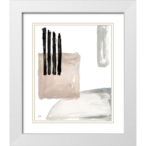 Another Place III White Modern Wood Framed Art Print with Double Matting by Medley, Elizabeth