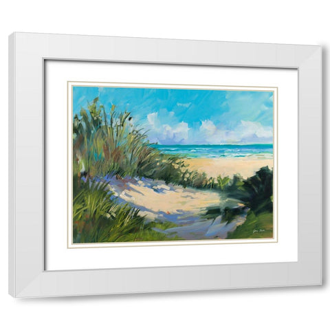Beach Dunes White Modern Wood Framed Art Print with Double Matting by Slivka, Jane