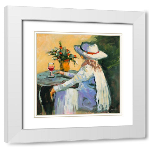 Wine In The Garden White Modern Wood Framed Art Print with Double Matting by Slivka, Jane