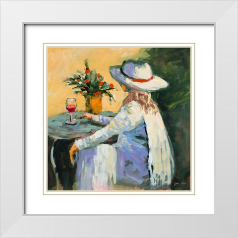 Wine In The Garden White Modern Wood Framed Art Print with Double Matting by Slivka, Jane