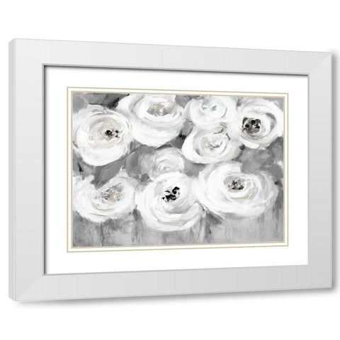 Midnight Bloom White Modern Wood Framed Art Print with Double Matting by Loreth, Lanie