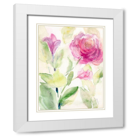Hello Spring I White Modern Wood Framed Art Print with Double Matting by Loreth, Lanie