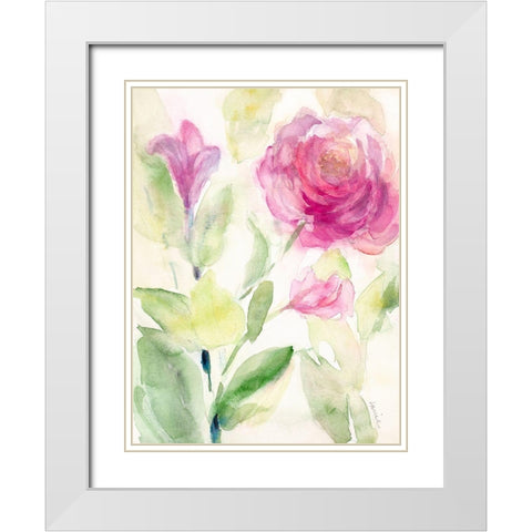 Hello Spring I White Modern Wood Framed Art Print with Double Matting by Loreth, Lanie