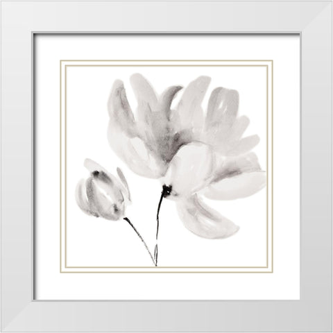 Rise With The Sun Square II White Modern Wood Framed Art Print with Double Matting by Loreth, Lanie