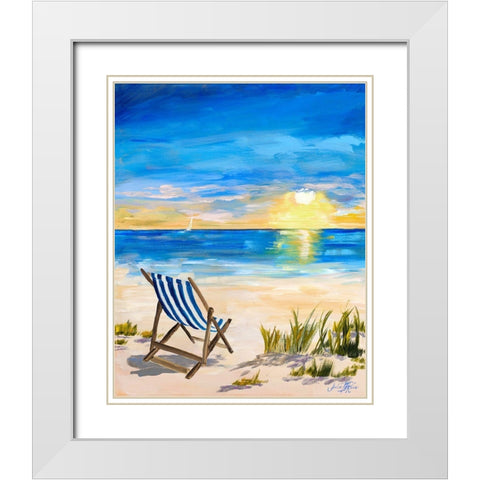 Sling Back Summer I White Modern Wood Framed Art Print with Double Matting by DeRice, Julie