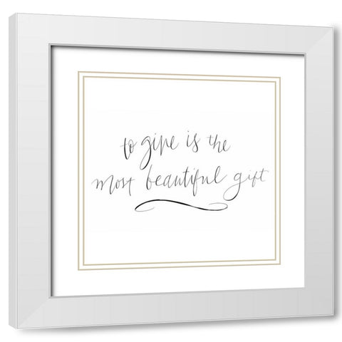 Most Beautiful Gift White Modern Wood Framed Art Print with Double Matting by SD Graphics Studio