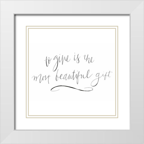 Most Beautiful Gift White Modern Wood Framed Art Print with Double Matting by SD Graphics Studio