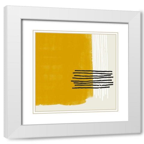 Certain Rhythm Square White Modern Wood Framed Art Print with Double Matting by Sheppard, Lucca
