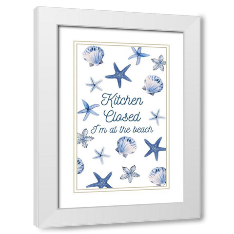 Kitchen Closed Indigo Starfish White Modern Wood Framed Art Print with Double Matting by Loreth, lanie