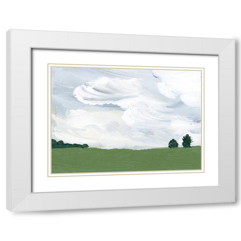 Outside The Farm White Modern Wood Framed Art Print with Double Matting by Price, Lucille