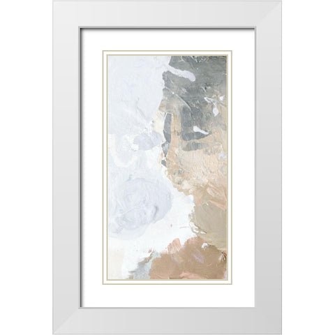 Pastel Abstract White Modern Wood Framed Art Print with Double Matting by Meneely, Dan