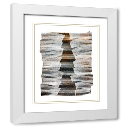 Narrow Stairs White Modern Wood Framed Art Print with Double Matting by Meneely, Dan