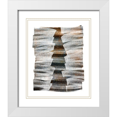 Narrow Stairs White Modern Wood Framed Art Print with Double Matting by Meneely, Dan