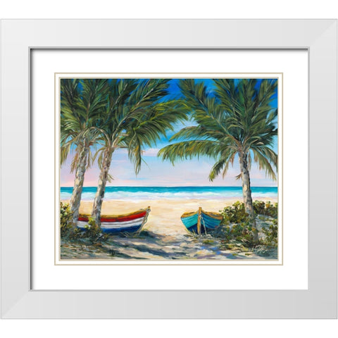 All Ashore White Modern Wood Framed Art Print with Double Matting by DeRice, Julie