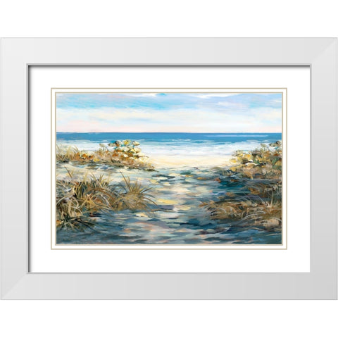 Coastal Path White Modern Wood Framed Art Print with Double Matting by DeRice, Julie