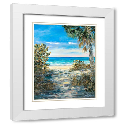The Path To The Sea White Modern Wood Framed Art Print with Double Matting by DeRice, Julie
