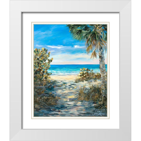 The Path To The Sea White Modern Wood Framed Art Print with Double Matting by DeRice, Julie