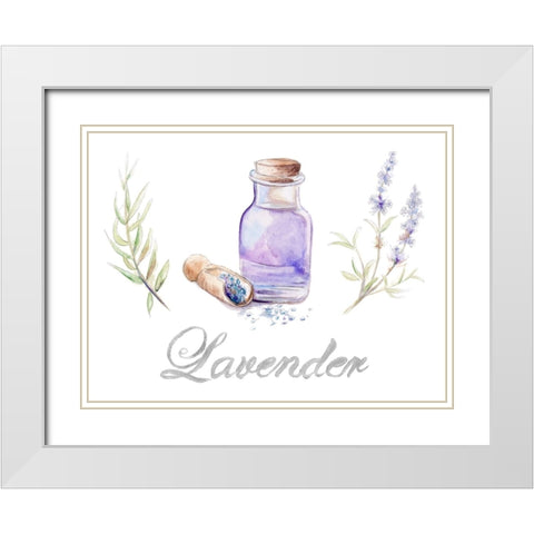 Essential Lavender White Modern Wood Framed Art Print with Double Matting by Pinto, Patricia