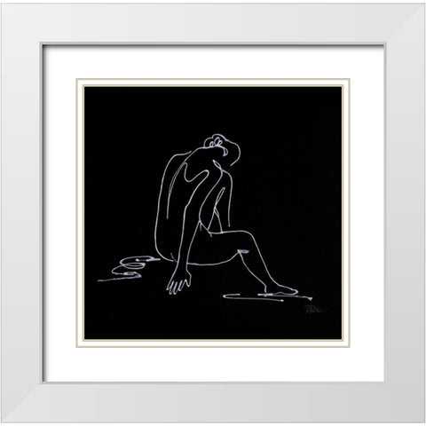 Spa Day Figurative I White Modern Wood Framed Art Print with Double Matting by Pinto, Patricia