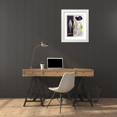 Among The Dots White Modern Wood Framed Art Print with Double Matting by Athas, Vas