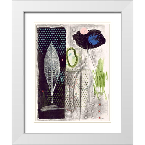 Among The Dots White Modern Wood Framed Art Print with Double Matting by Athas, Vas