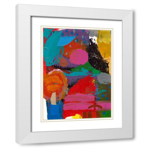 Red Adventures White Modern Wood Framed Art Print with Double Matting by Athas, Vas