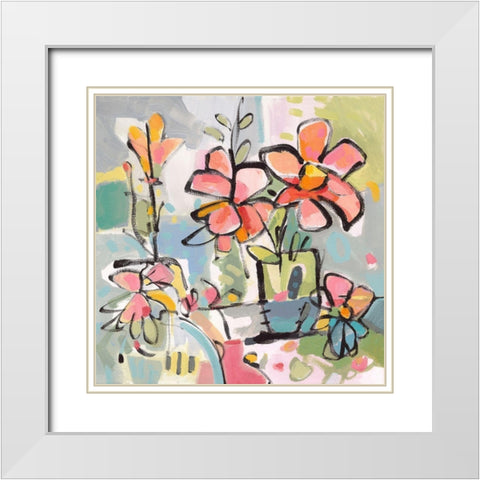 Picked From The Garden I White Modern Wood Framed Art Print with Double Matting by Athas, Vas