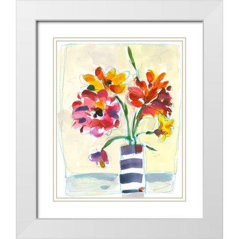Blooming At Home White Modern Wood Framed Art Print with Double Matting by Athas, Vas