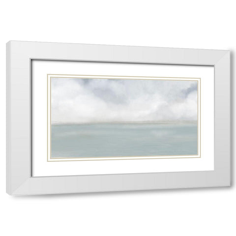 Sea Horizon White Modern Wood Framed Art Print with Double Matting by Maria, Robin