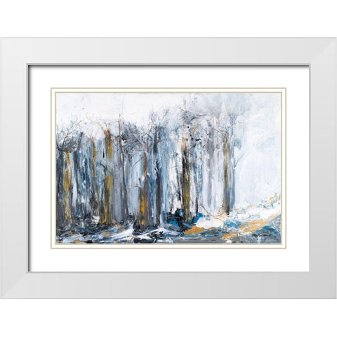 The Forest II White Modern Wood Framed Art Print with Double Matting by Maria, Robin