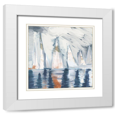 Out Of The Mist II White Modern Wood Framed Art Print with Double Matting by Meneely, Dan
