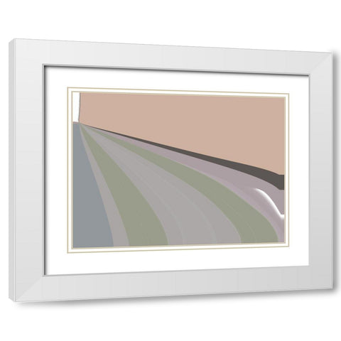 Focal Point II White Modern Wood Framed Art Print with Double Matting by SD Graphics Studio