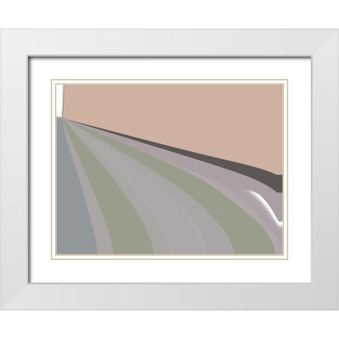 Focal Point II White Modern Wood Framed Art Print with Double Matting by SD Graphics Studio
