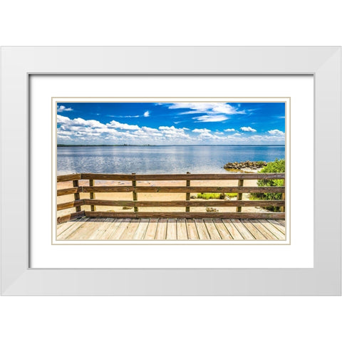 Ocean Overlook White Modern Wood Framed Art Print with Double Matting by Bill Carson Photography