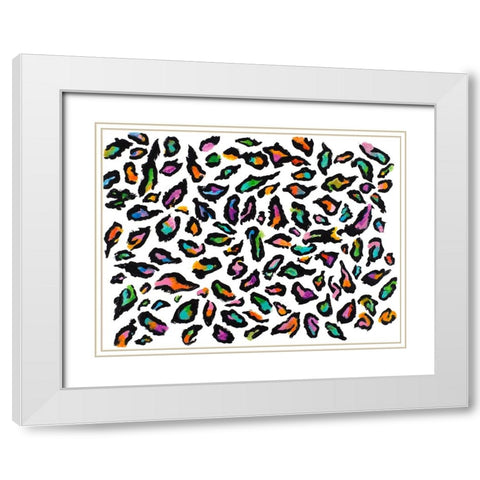 Busy Scattered Content White Modern Wood Framed Art Print with Double Matting by Ritter, Gina