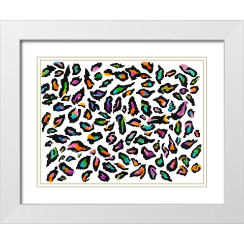 Busy Scattered Content White Modern Wood Framed Art Print with Double Matting by Ritter, Gina