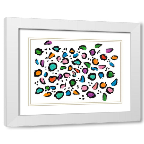 Scattered Content White Modern Wood Framed Art Print with Double Matting by Ritter, Gina