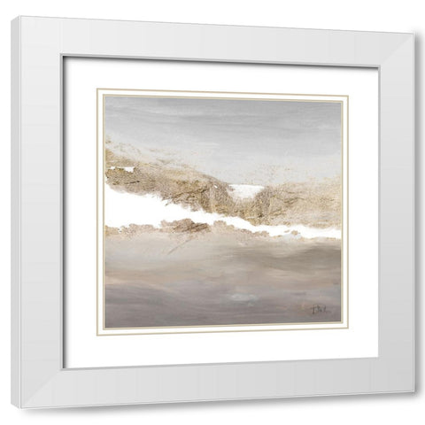 Heavens And Mountains Meet Violet White Modern Wood Framed Art Print with Double Matting by Pinto, Patricia