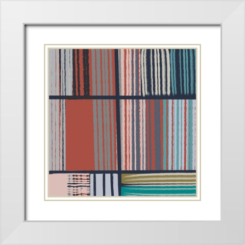 On My Block III White Modern Wood Framed Art Print with Double Matting by Maria, Robin