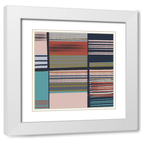 On My Block II White Modern Wood Framed Art Print with Double Matting by Maria, Robin
