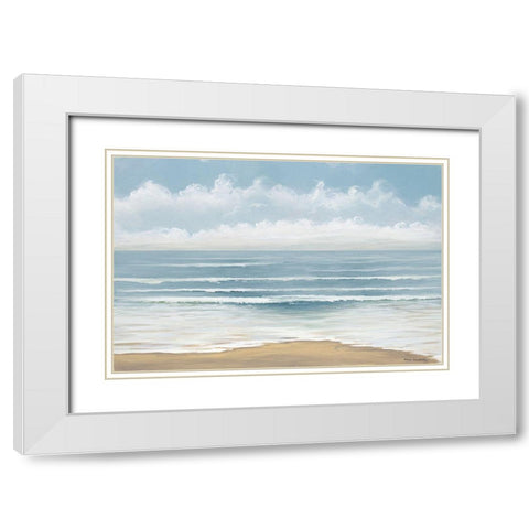 Smooth Waves White Modern Wood Framed Art Print with Double Matting by Nawrocke, Bruce
