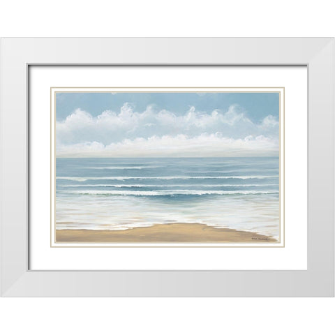 Smooth Waves White Modern Wood Framed Art Print with Double Matting by Nawrocke, Bruce