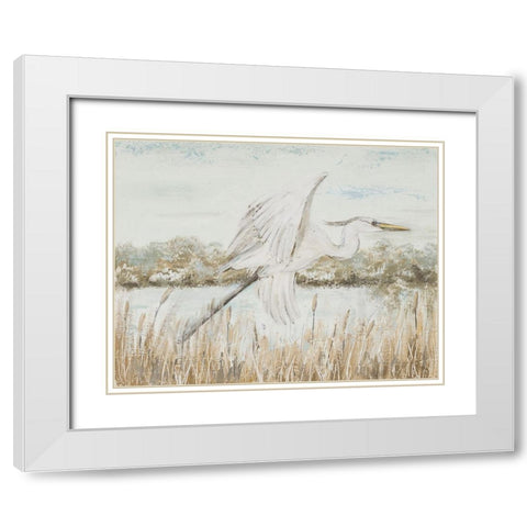 Taking Flight White Modern Wood Framed Art Print with Double Matting by Pinto, Patricia