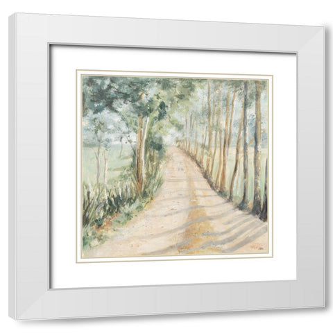 Camino A Casa White Modern Wood Framed Art Print with Double Matting by Pinto, Patricia