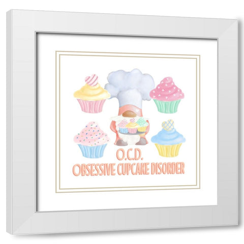 Gnome Bakery VI White Modern Wood Framed Art Print with Double Matting by Metz, Andi