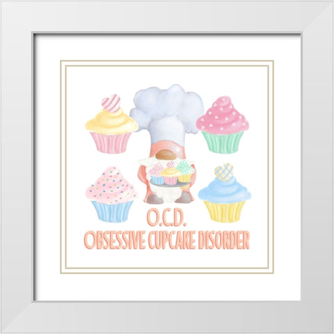 Gnome Bakery VI White Modern Wood Framed Art Print with Double Matting by Metz, Andi