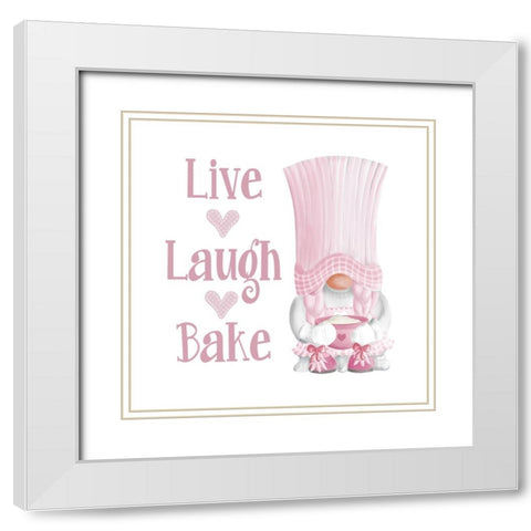 Gnome Bakery II White Modern Wood Framed Art Print with Double Matting by Metz, Andi