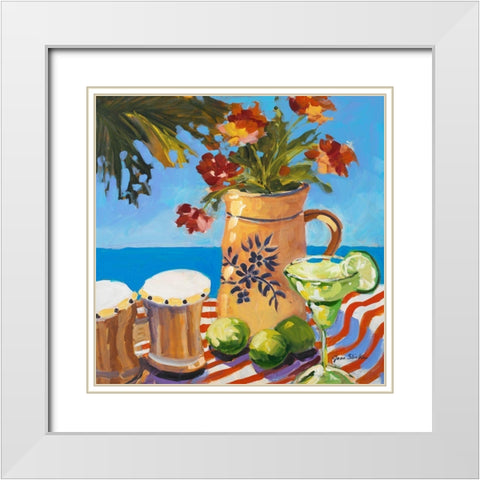 Tropical Leisure Time White Modern Wood Framed Art Print with Double Matting by Slivka, Jane