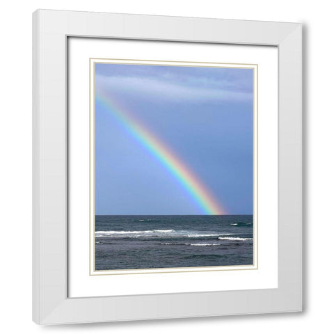 Rainbow Meets Horizon White Modern Wood Framed Art Print with Double Matting by Hyler, JB