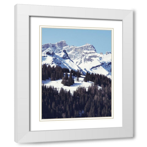 Snowy Hike White Modern Wood Framed Art Print with Double Matting by Hyler, JB